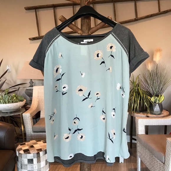 Maurices Tops - Maurice’s | NWT Powder Blue Floral Top